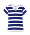Ecko Unltd. Womens Stripe Slub Graphic T-Shirt azure M