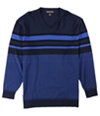 Alfani Mens Bold Pop Striped V-Neck Pullover Sweater