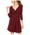 Planet Gold Womens Twist-Front A-Line Fit & Flare Dress
