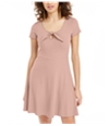 Planet Gold Womens Front Tie Skater Dress