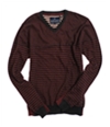 Buffalo David Bitton Mens V-neck Knit Sweater burgundy XL
