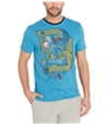 Buffalo David Bitton Mens Snake Graphic T-Shirt brightblue S