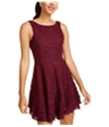 Speechless Womens Lace Double-Skirt Fit & Flare Dress