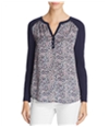 Finity Womens Abstract Henley Shirt