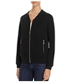 Finity Womens Quilted Knit Bomber Jacket