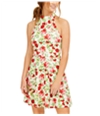 Teeze Me Womens Floral Fit & Flare Dress, TW1
