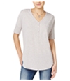Rebellious One Womens Striped Henley Shirt