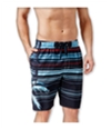 Newport Blue Mens Striped Palm Swim Bottom Board Shorts