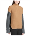 Calvin Klein Womens Colorblocked Knit Sweater brown XL