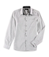 Kenneth Cole Mens Chambray Button Up Shirt heathergreycombo S