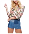 Free People Womens Under The Palms Button Down Blouse