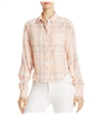 Free People Womens Paradise Garden Cropped Cutie Button Up Shirt