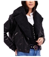 Free People Womens Haley Faux-Leather Motorcycle Jacket