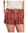 Free People Womens Lace Trim Casual Denim Shorts