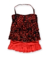Island Escape Womens Tiered Ruffle Skirted 2 Piece Tankini, TW1