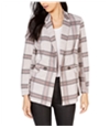Project 28 Womens Nyc Plaid Double Breasted Blazer Jacket