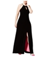 My Michelle Womens Plunge Neck Maxi Dress