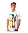 Fly Society Mens The West Coast Paradise Graphic T-Shirt white S