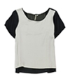 Petticoat Alley Womens Sheer Peplum Pullover Blouse