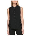 Dkny Womens Ruched Button Up Shirt