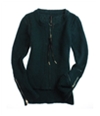 W118 Womens Full Zip Front Cable Knit Sweater