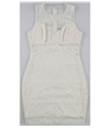 GUESS Womens Silvana Lace Bodycon Mini Dress white L
