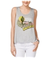 Rebellious One Womens Wild Cut-Out Tank Top heathergrey S