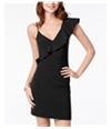 Xoxo Womens Sleeveless Ruffled Mini One Shoulder Dress