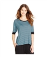 Dkny Womens Striped 3/4 Sleeve Pajama Sleep T-Shirt
