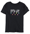Carbon Copy Womens It's Lit Graphic T-Shirt