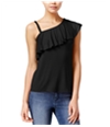 Almost Famous Womens One Shoulder Ruffle Pullover Blouse
