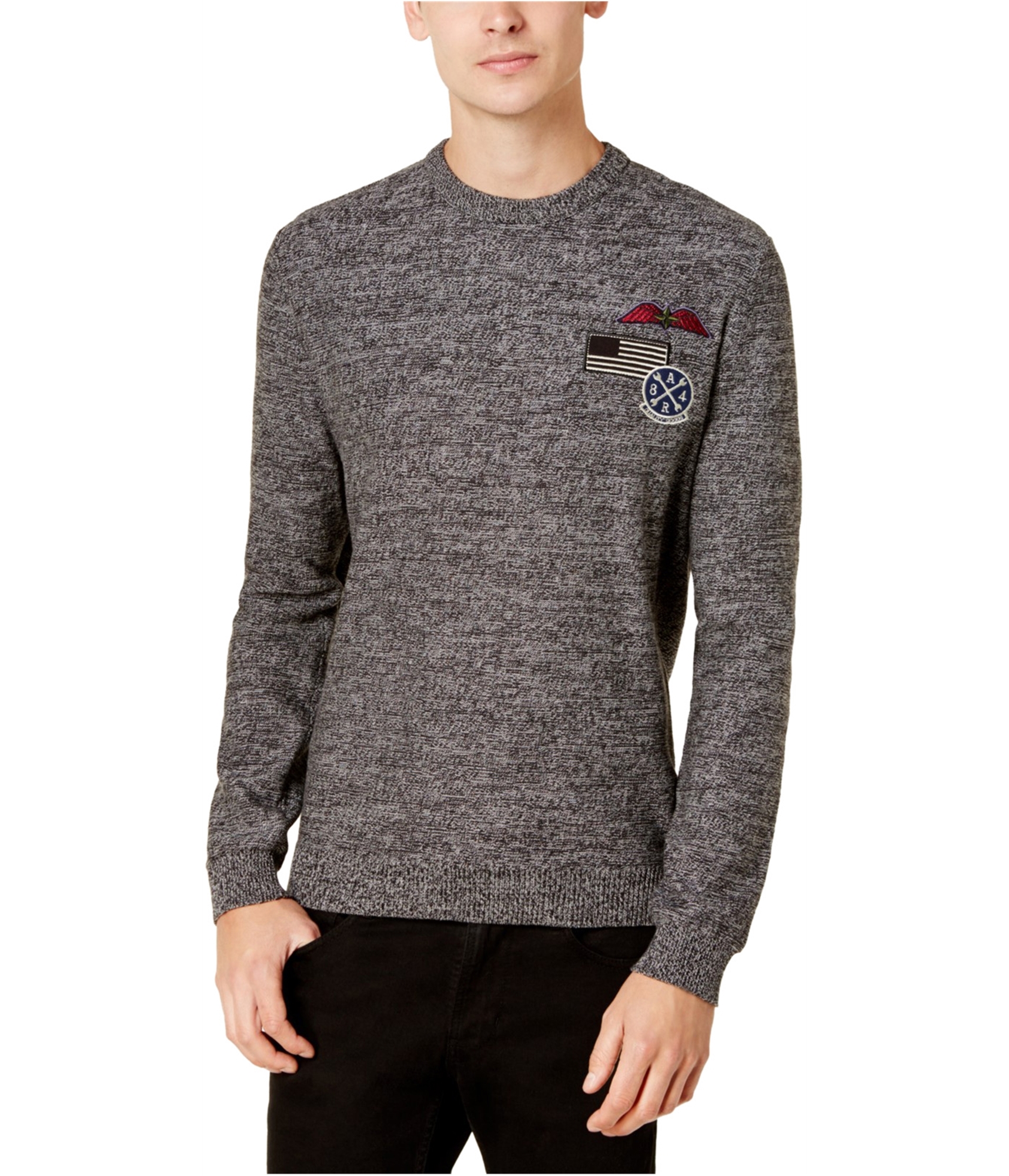 American Rag Mens Patched Pullover Sweater | TagsWeekly.com