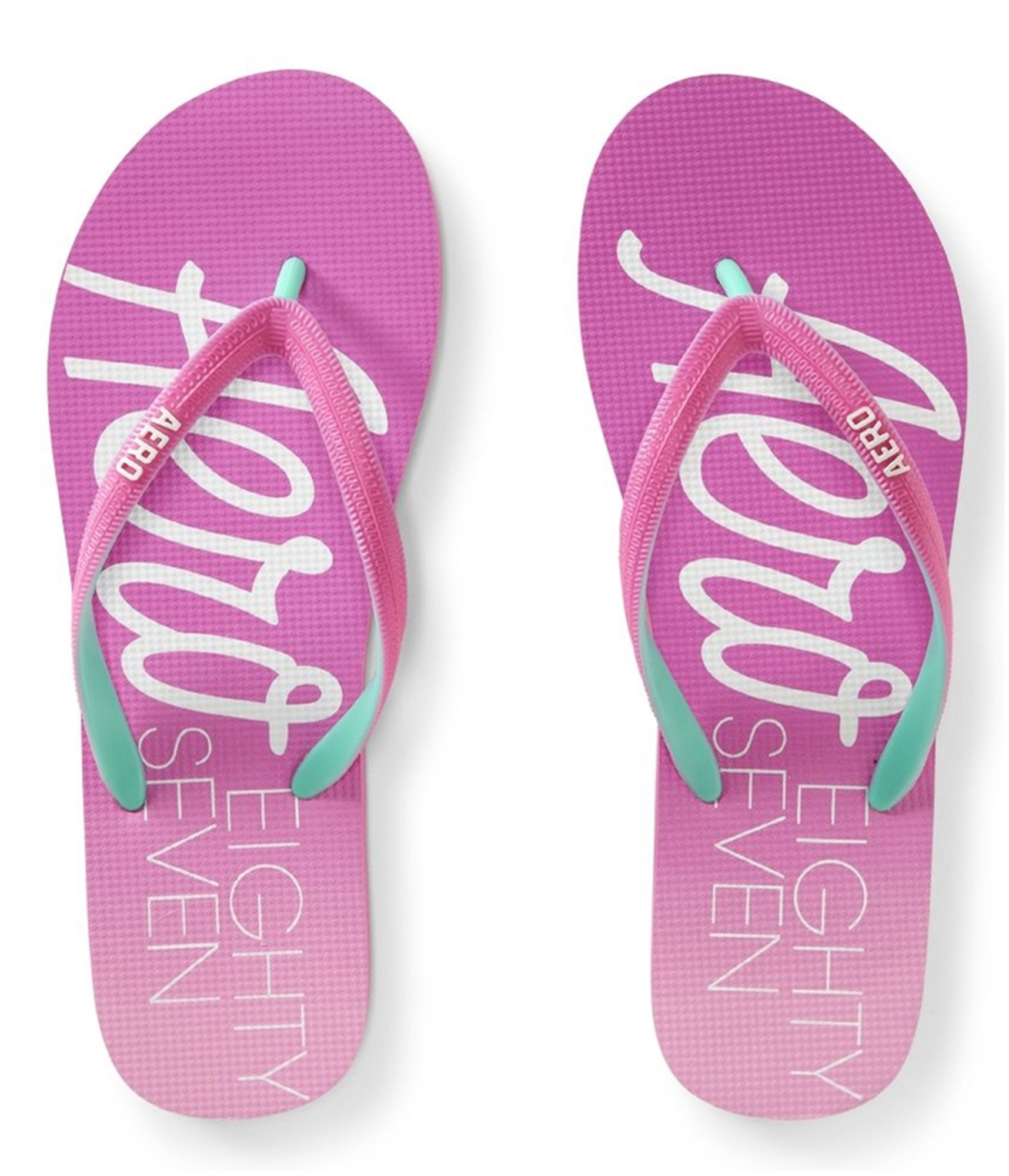 Aeropostale Womens Eighty Seven Logo Flip Flop Sandals | Womens ...