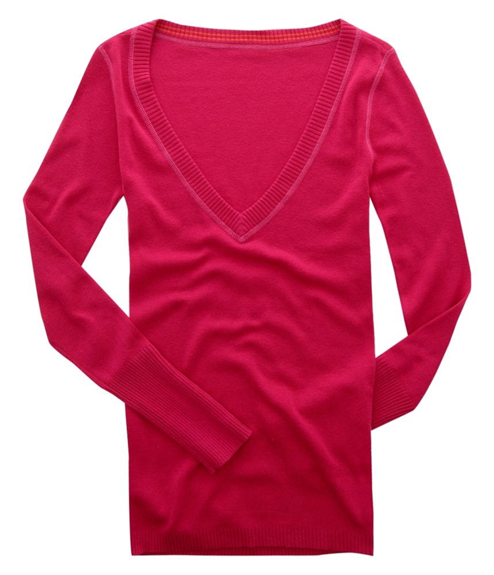 Buy a Womens Aeropostale Solid V-neck Long Sleeve Knit Sweater Online ...