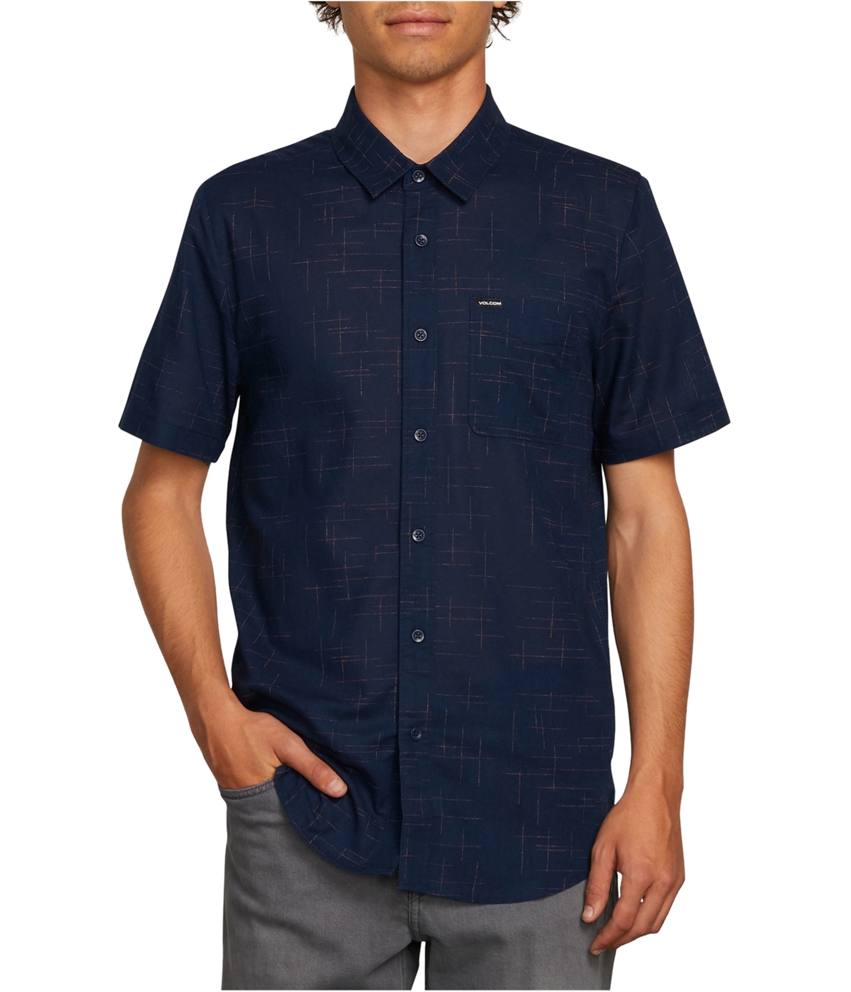two tone button down shirt