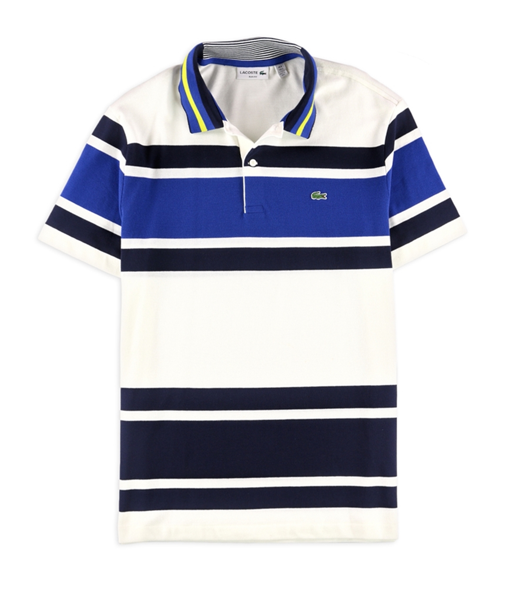 Buy a Mens Lacoste Slim Fit Striped Pique Rugby Polo Shirt Online ...