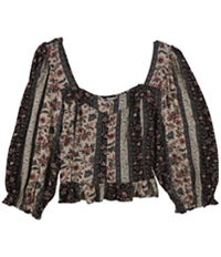 American Eagle Womens Floral Peasant Blouse, TW2