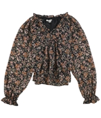 American Eagle Womens Floral Peasant Blouse