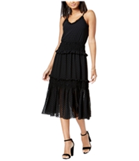 Maison Jules Womens Smocked Fit & Flare Dress