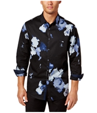 I-N-C Mens Abstract Floral Button Up Shirt, TW2