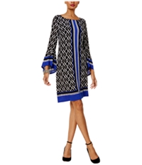 I-N-C Womens Printed A-Line Dress