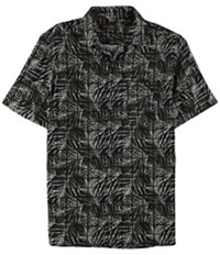 Tasso Elba Mens Leaf Tile Button Up Shirt