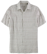 Tasso Elba Mens Linen Button Up Shirt, TW8
