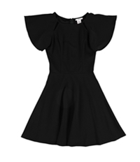 Bar Iii Womens Cutout Crepe Fit & Flare Dress