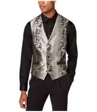 I-N-C Mens Patterned Four Button Vest