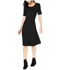 Maison Jules Womens Belted Fit & Flare Dress, TW3