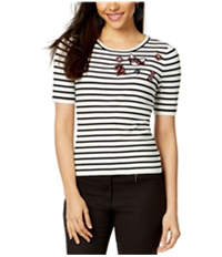 Maison Jules Womens Striped Basic T-Shirt, TW12