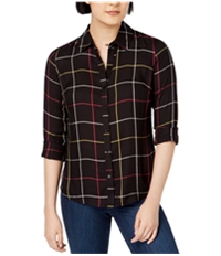 Maison Jules Womens Printed Button Up Shirt, TW2