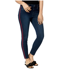 Maison Jules Womens Racer-Stripe Skinny Fit Jeans