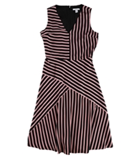 Bar Iii Womens Mixed-Stripe Fit & Flare Dress